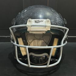 Black Schutt Youth Recruit Hybrid Football Helmet - Youth Size Medium