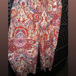 Paisley Print Pants (Size 4XL)