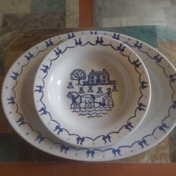 Platter And Bowl  Made By POPPYTRAIL  By METLOX