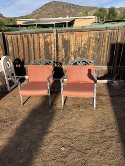 Two Large Patio Chairs