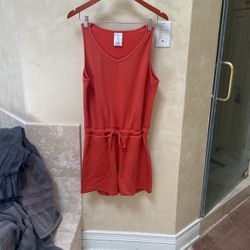 Orange Romper 8-10 Medium