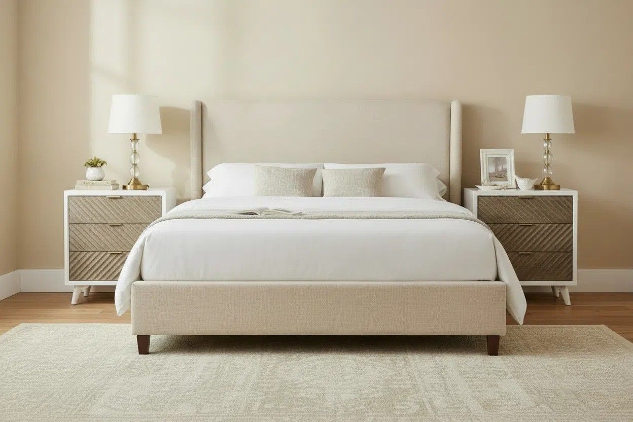 set of 2 Big size Nightstand End Table Accent Storage Cabinet with 3 Drawers Narrow Entryway Cabinet