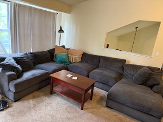 Custom memory foam sectional couch