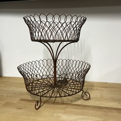 Metal Basket Planter Decor