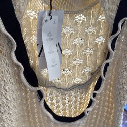 Brand Zara cream and black size medium