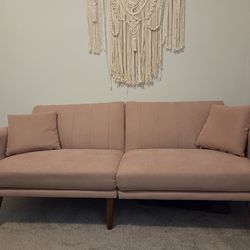 Pink couch bed