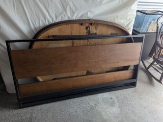 Wood and Metal King Sized bed frame