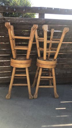 Wood stools (set of 4)