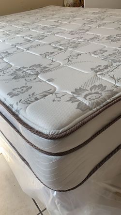 New queen mattress and box spring 2 pc bed frame is not included