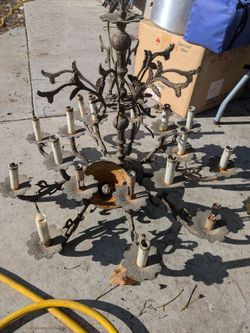 Vintage Brass 18 candle chandelier