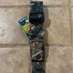 Large Extra Wide Camo Dog Collar Fits Neck Size 15”-25”