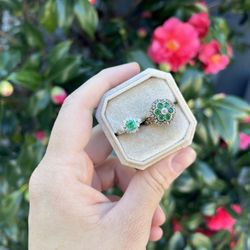 Antique Emerald and Diamond rings