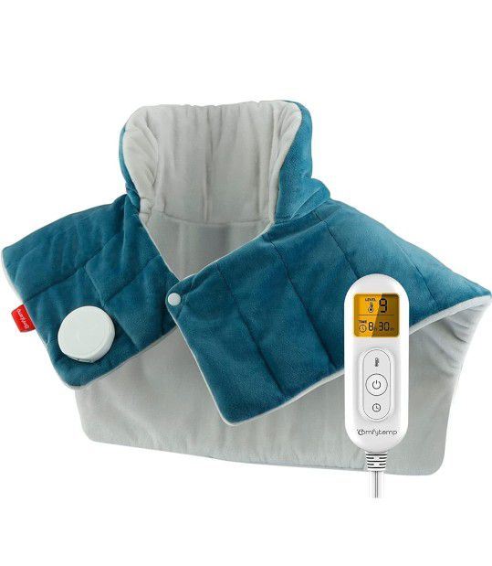 NEW! (no box) Weighted Electric Heating Pad for Neck & Shoulders, Comfytemp 2.2lb, 9 Heat Settings, 19"x22" 