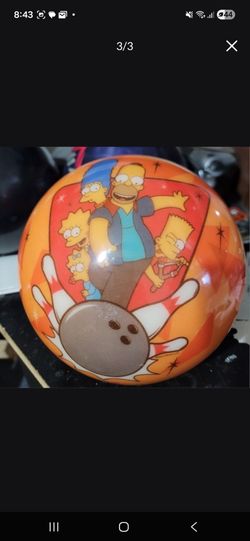 Bowling ball simpsons rare htf undrilled 10 pounds