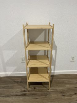 IKEA RÃ…GRUND 4-Tier Bamboo Shelf Unit, Slim, Natural