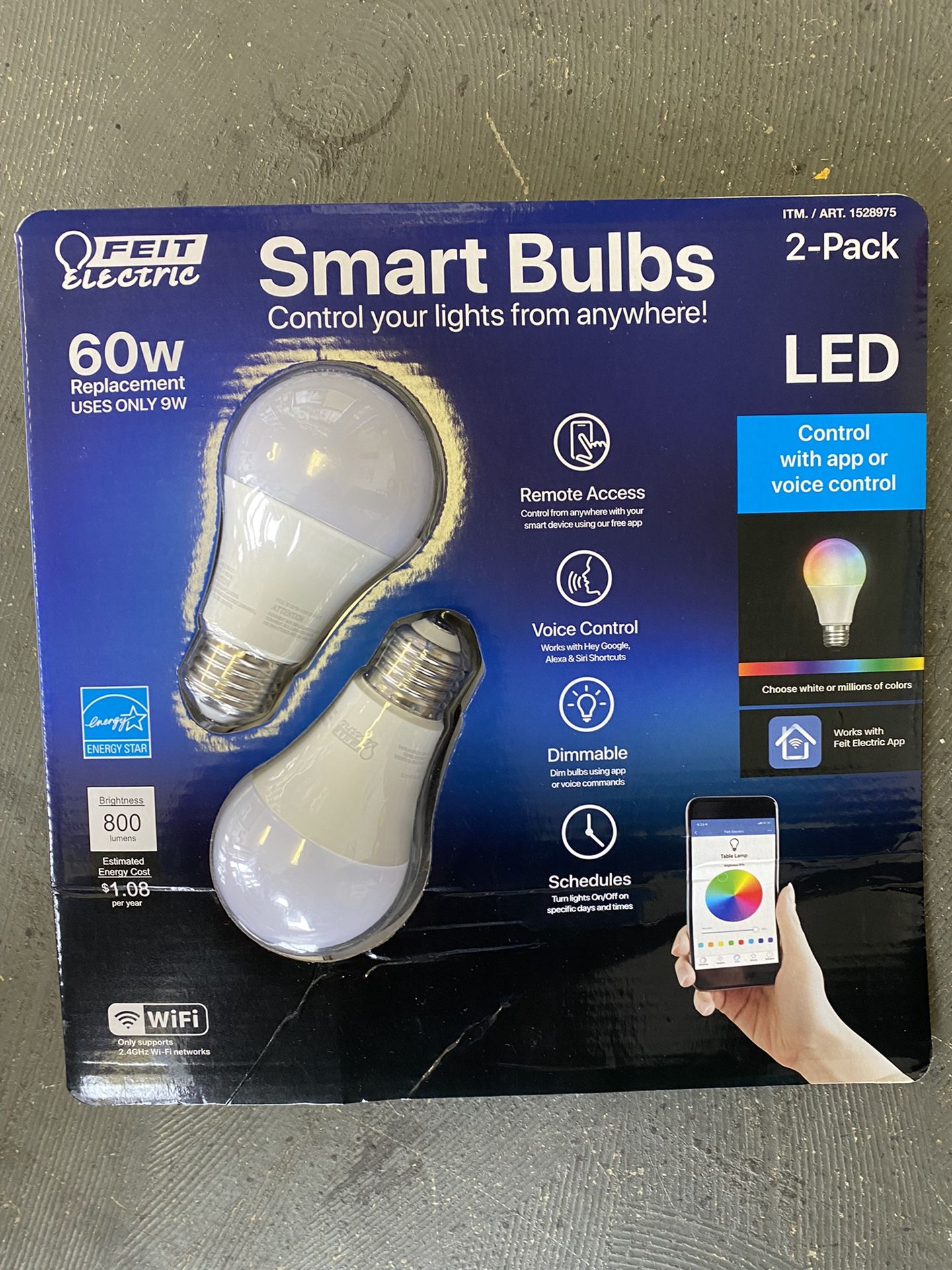 2 pack led smart bulbs