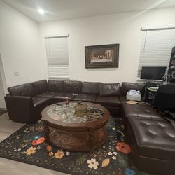 Modular 8 Piece Brown Sofa