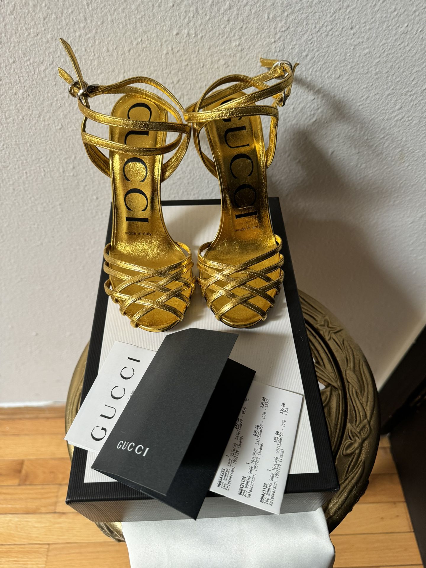 Gucci Gold Goddess Shoes