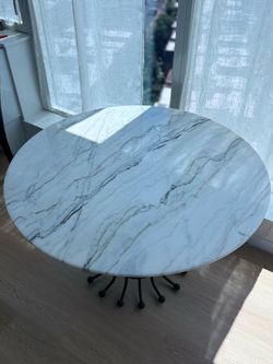 Crate & Barrel NS Divo Marble Table