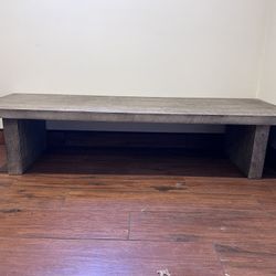 RESTORATION HARDWARE SOLID RECLAIMED OAK PLANK COFFEE TABLE 