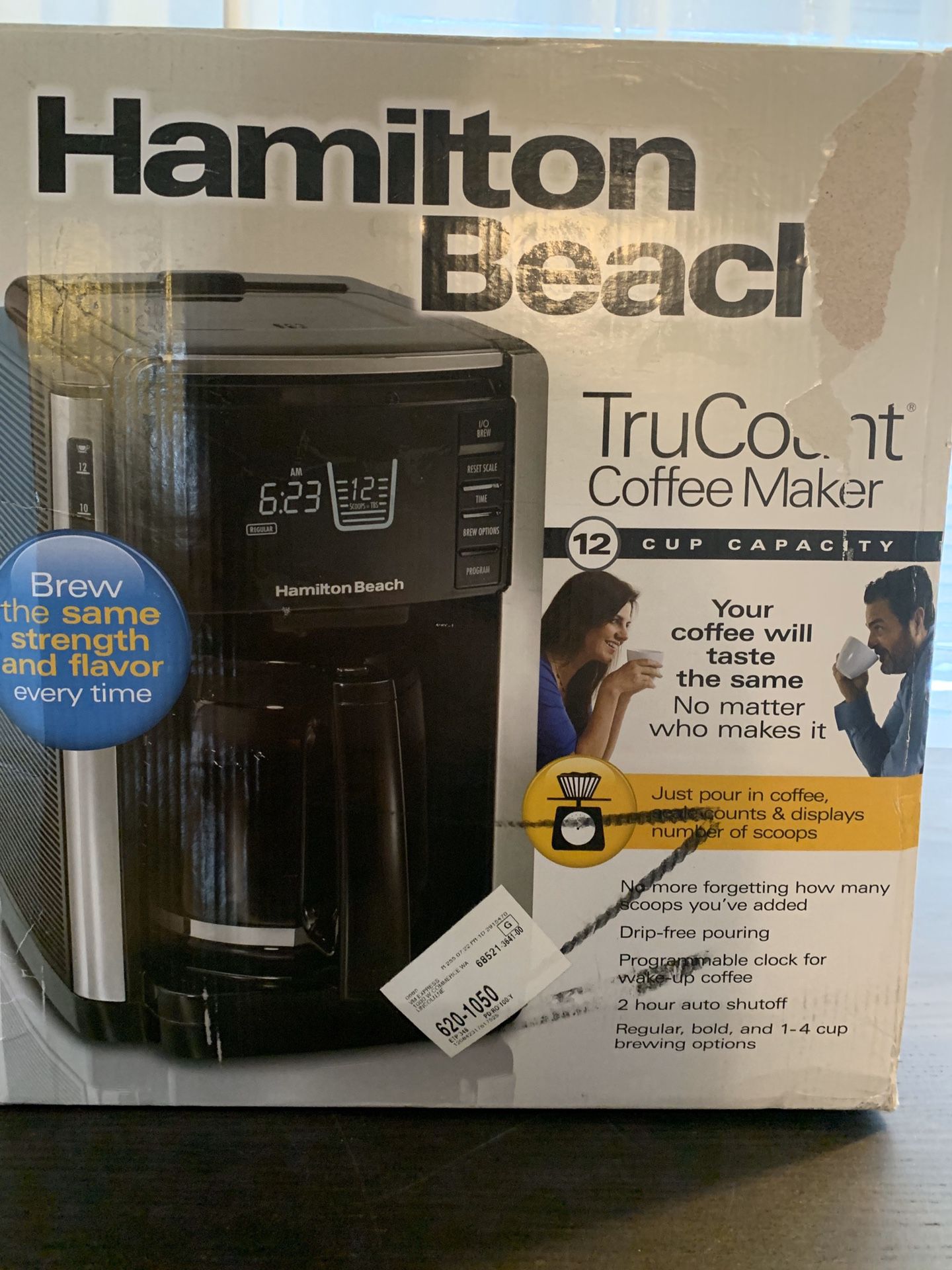 Hamilton Beach 12 Cup TruCount Programmable Coffee Maker with Built In Scale