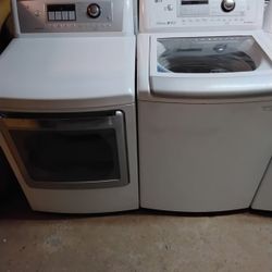 Lg Washer Dryer Set White 
