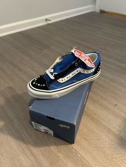 Blue old skool pearlized vans