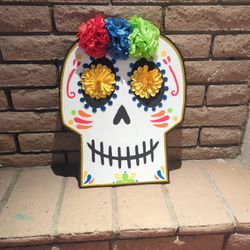 Dia De Los Muertos Wooden Calavera