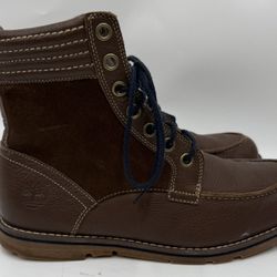 TIMBERLAND Men Size 9 Brown Bertram Moc Toe Boot Shoe 