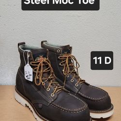 Thorogood Work Boot Size 11 D STEEL MOC TOE 