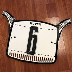 New Hutch Number Plate Bmx Black Haro Pro Raider Racer Expert Trickstar Windstyler 