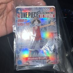 One Piece Monkey.D.Luffy College Basketball Promo Card 