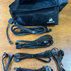 Corsair Series Premium PSU Cable Kit Individually Sleeved Black WITH BAG (NEW) power supply cables