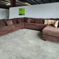Free Delivery Brown Sectional 