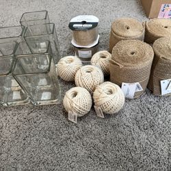 Decor, DIY Vases, Burlap Ribbon
