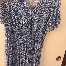 Blue and white floral
