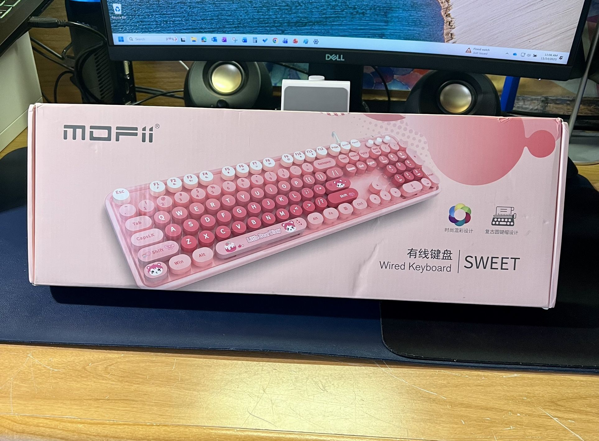 MOFII Sweet Wired Little Bear Diary Wired Keyboard ⌨️ for PC Laptop Office/Gaming