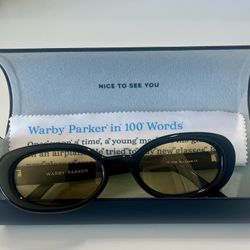  Warby Parker Millie Sunglasses in the "Jet Black" Unisex 