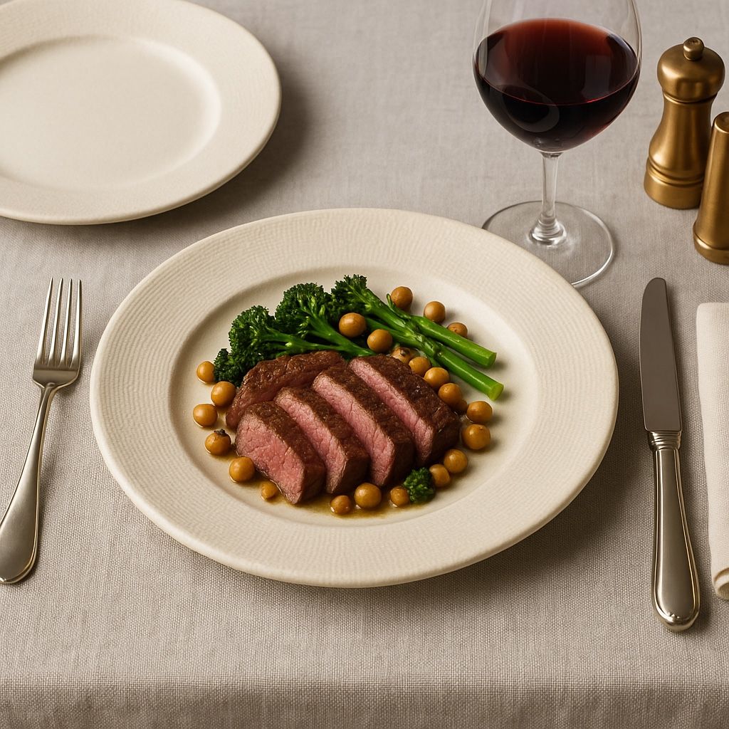 Poc à Poc France 1999 Linen-Texture Stoneware Dinner Plates Set of 7, 10.5”