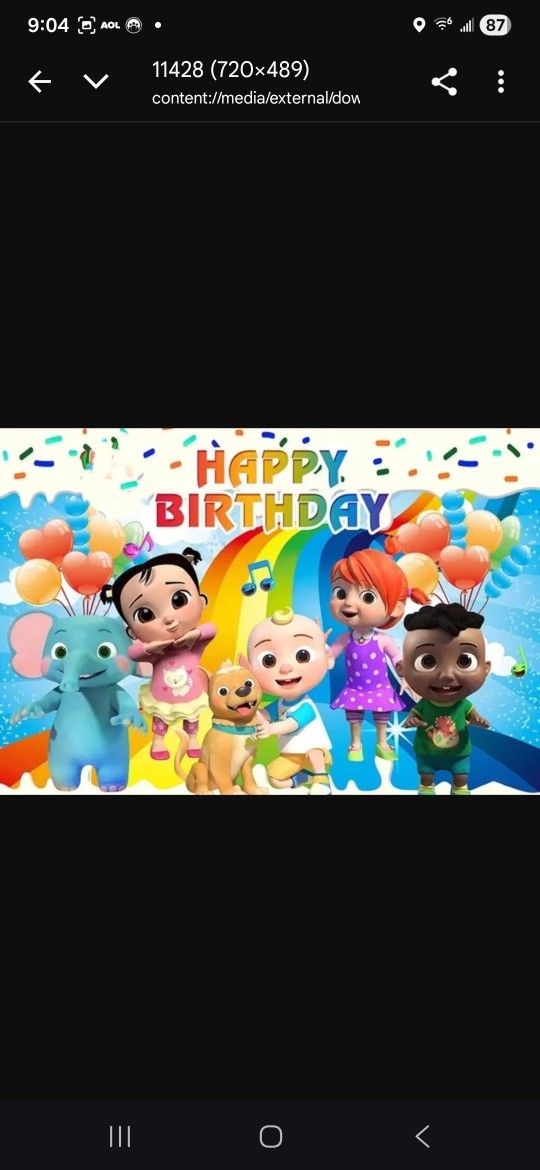 CocoMelon HAPPY BIRTHDAY banner