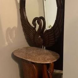 Swan Mirror with table (Vintage)