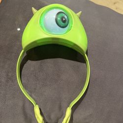 NWT Disney Parks Pixar Monsters Inc Light Up Mike Wazowski Plastic Ear Headband