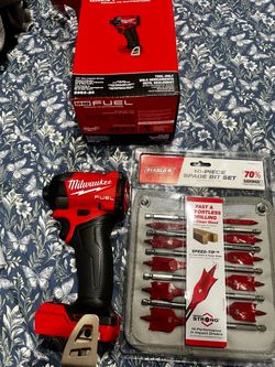 Milwaukee M18 FUEL Impact Driver with Diablo Spade Bit Set