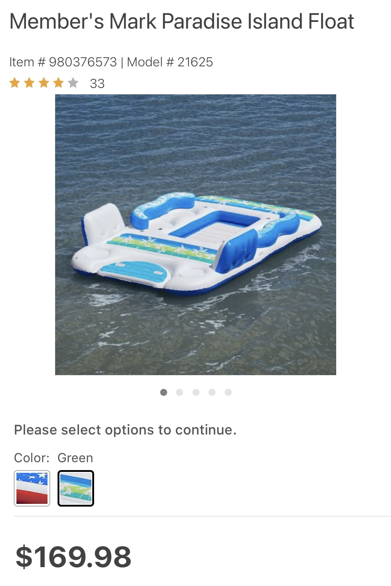Member's Mark Paradise Island Float