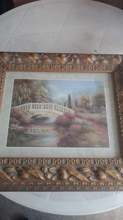 5 paintings with vintage frames