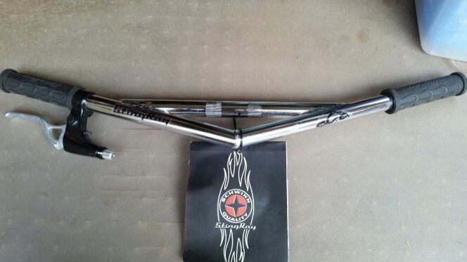 Schwinn Stingray OCC Orange County Chrome Handlebar with Grips & Handle brake