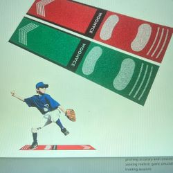 NEW Softball Pitching Mat. Wear Resistant Portable Auxiliary Tool for Batting Stance Practice 54 x 12”  for Young Beginner, Indoor/Outdoor Practice 