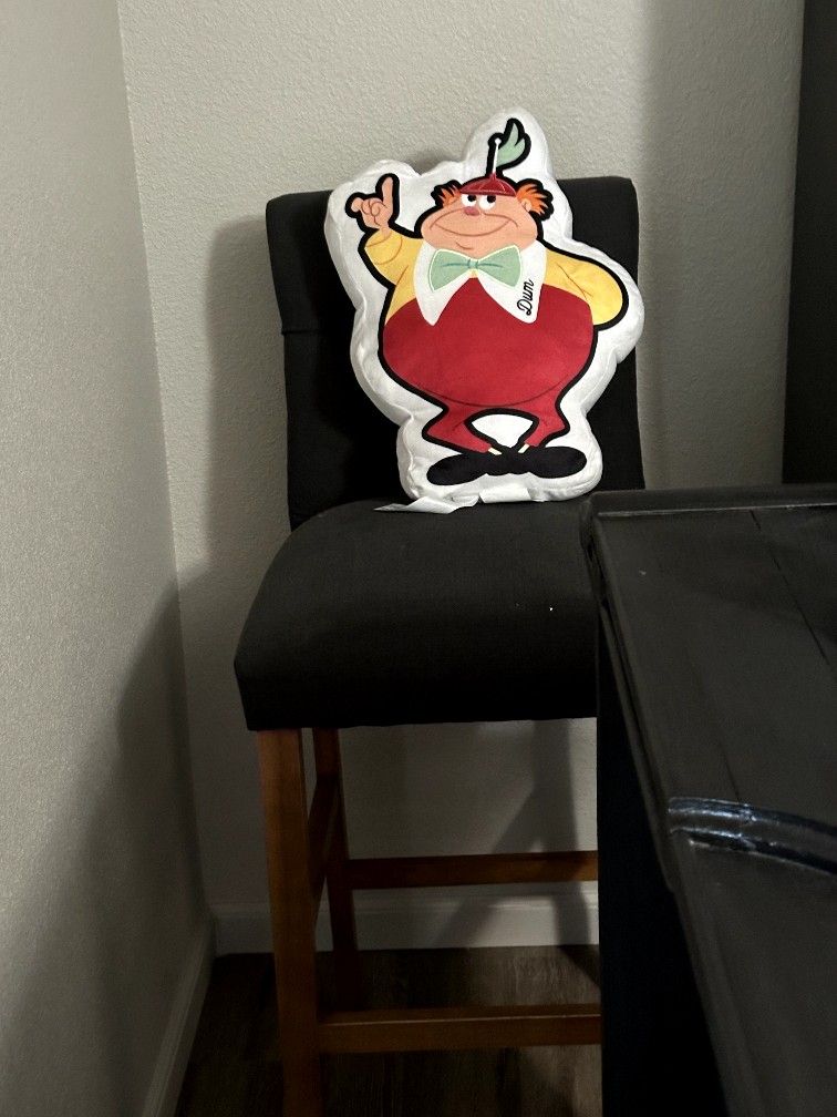 Antique Bar With Original Brass Foot Bar And 3 Chairs