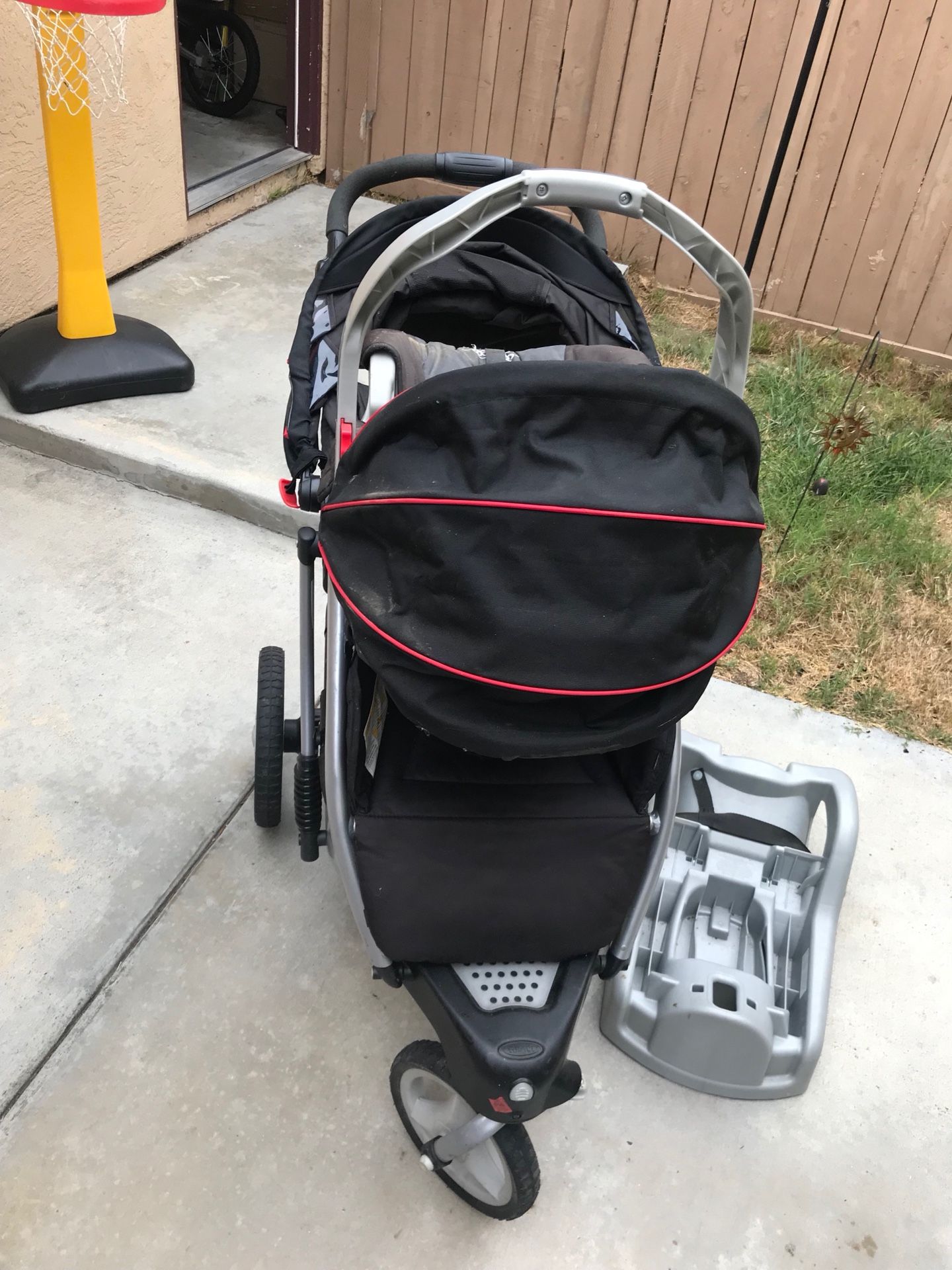 Graco jogging stroller and car seat