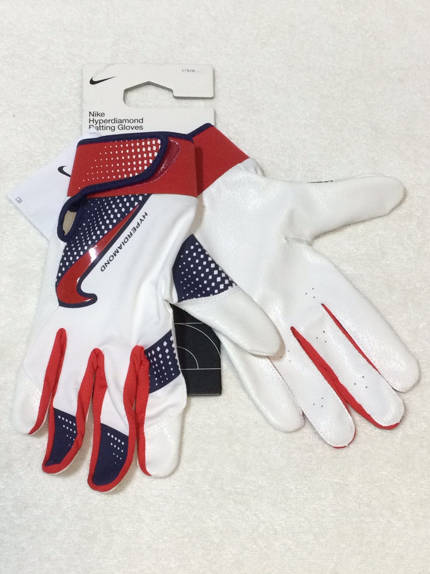 NIKE HYPERDIAMOND DRI-FIT BATTING GLOVES, Diamond sports-SOFTBALL UNISEX SIZE: Large